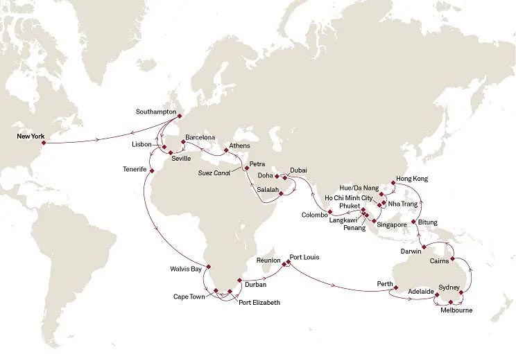 Cunard World Cruises 